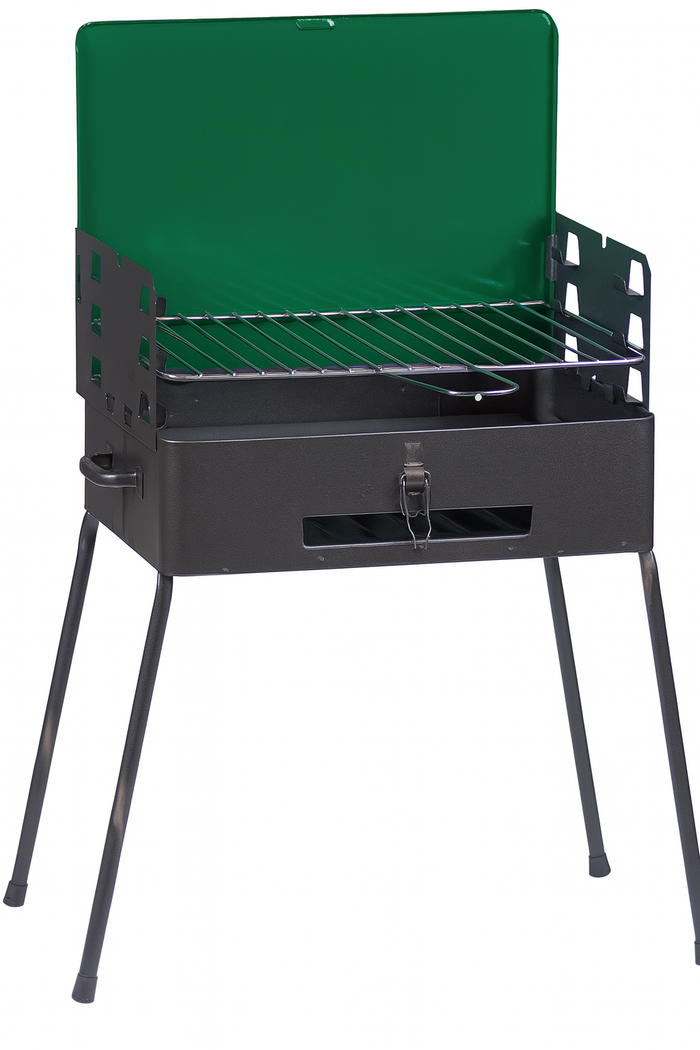 BARBECUE A CARBONE RICHIUDIBILE A VALIGETTA 41x30 CON PARAVENTO FORNACELLA