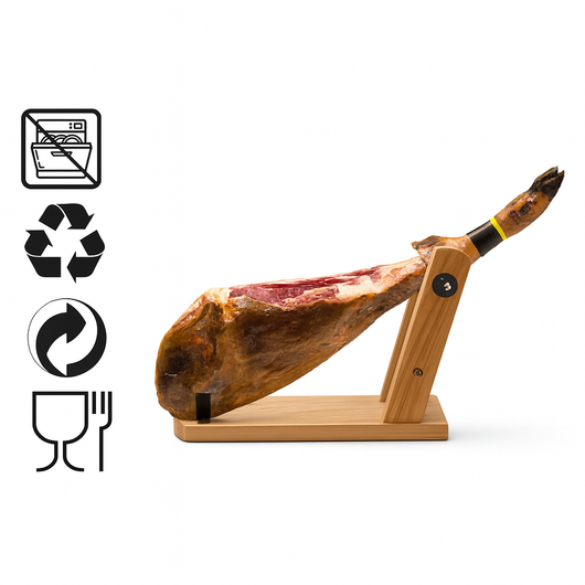 Porta Prosciutto in Legno Stile Iberico per Crudo Serrano Italiano 44.5x22.5x31cm