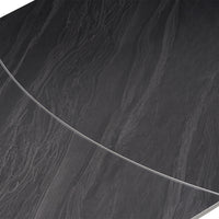 Tavolo Allungabile Rotante Ceramica Effetto Marmo Nero da 6-8 Posti Salvaspazio