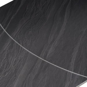 Tavolo Allungabile Rotante Ceramica Effetto Marmo Nero da 6-8 Posti Salvaspazio