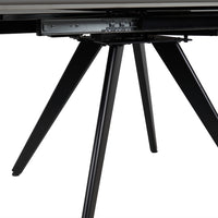 Tavolo Allungabile Rotante Ceramica Effetto Marmo Nero da 6-8 Posti Salvaspazio