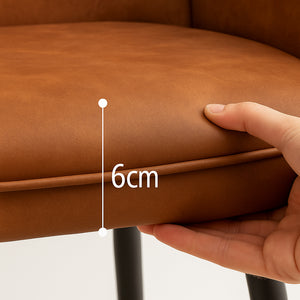 Poltrona Sedia Ergonomica Microfibra Effetto Scamosciato Piedi Metallo 55x50x84cm