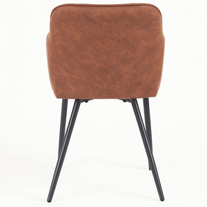 Poltrona Sedia Ergonomica Microfibra Effetto Scamosciato Piedi Metallo 55x50x84cm