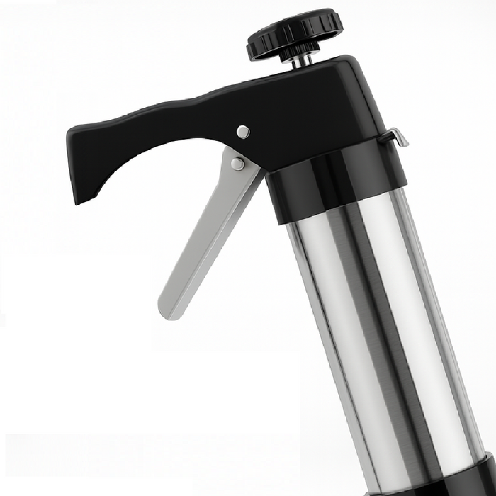 Spara Biscotti in Acciaio con 8 Beccucci e 8 Trafile per Dolci e Decorazioni