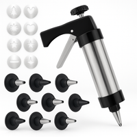 Spara Biscotti in Acciaio con 8 Beccucci e 8 Trafile per Dolci e Decorazioni