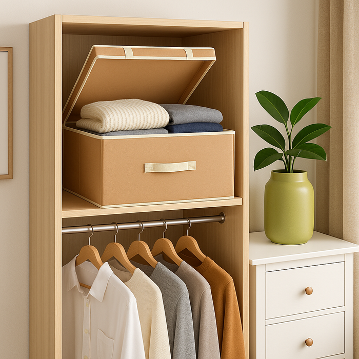 Scatole per il Cambio Stagione KIT 4pz in TNT Salvaspazio Pieghevole 50x40 H25cm