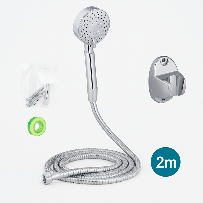 Doccetta con Supporto e Laccio 2 mt Ugelli in Silicone Anticalcare 3 Funzioni