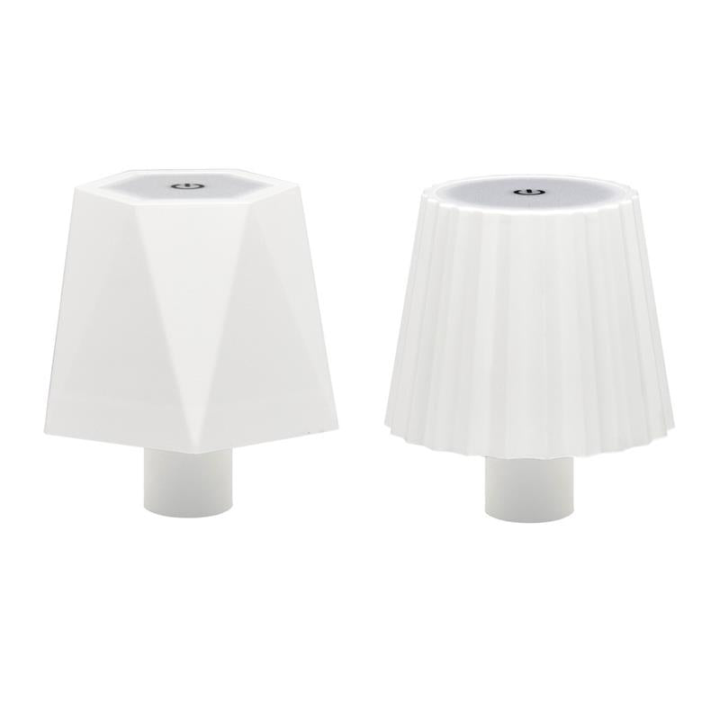 HIGH-TECH LAMPADA PER BOTTIGLIA BIANCA A LED FORME GEOMETRICHE RICARICA USB - INTERRUTTORE TOUCH - 3 TONALITÀ DI LUCE - ASSORTITA