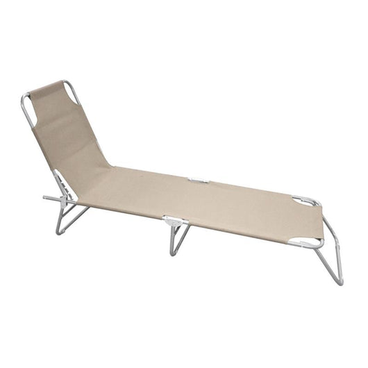 MAURY'S LETTINO IN METALLO E TEXILENE ECRU 187X55X24 CM RICHIUDIBILE