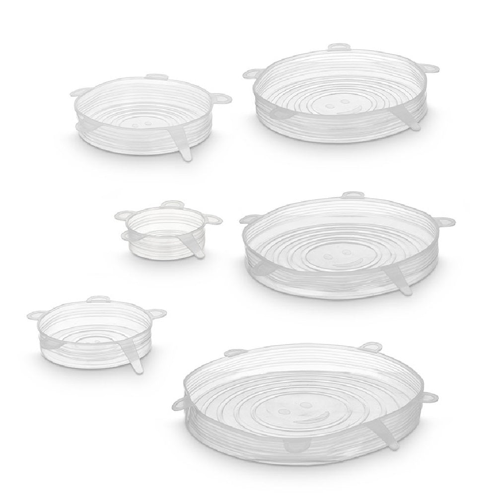 12pz Coperchi in Silicone Elastici da Cucina Lavabili e Riutilizzabili per Ciotole Pentole