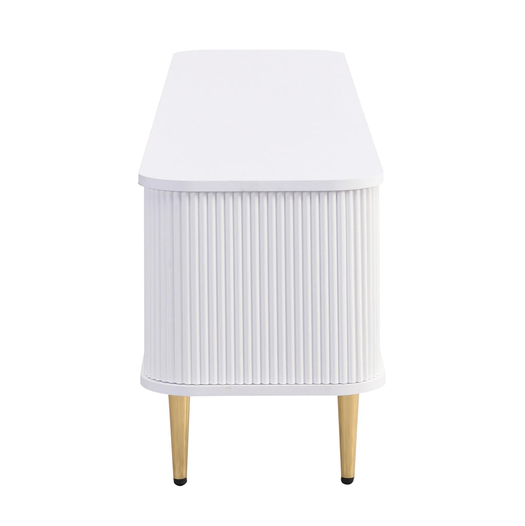 Mobile TV moderno bianco in MDF con 2 cassetti e 2 ante