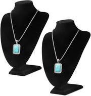 Display per catena di pelliccia in velluto, 10 pollici (nero), 9,5 pollici velluto nero (2 pezzi)