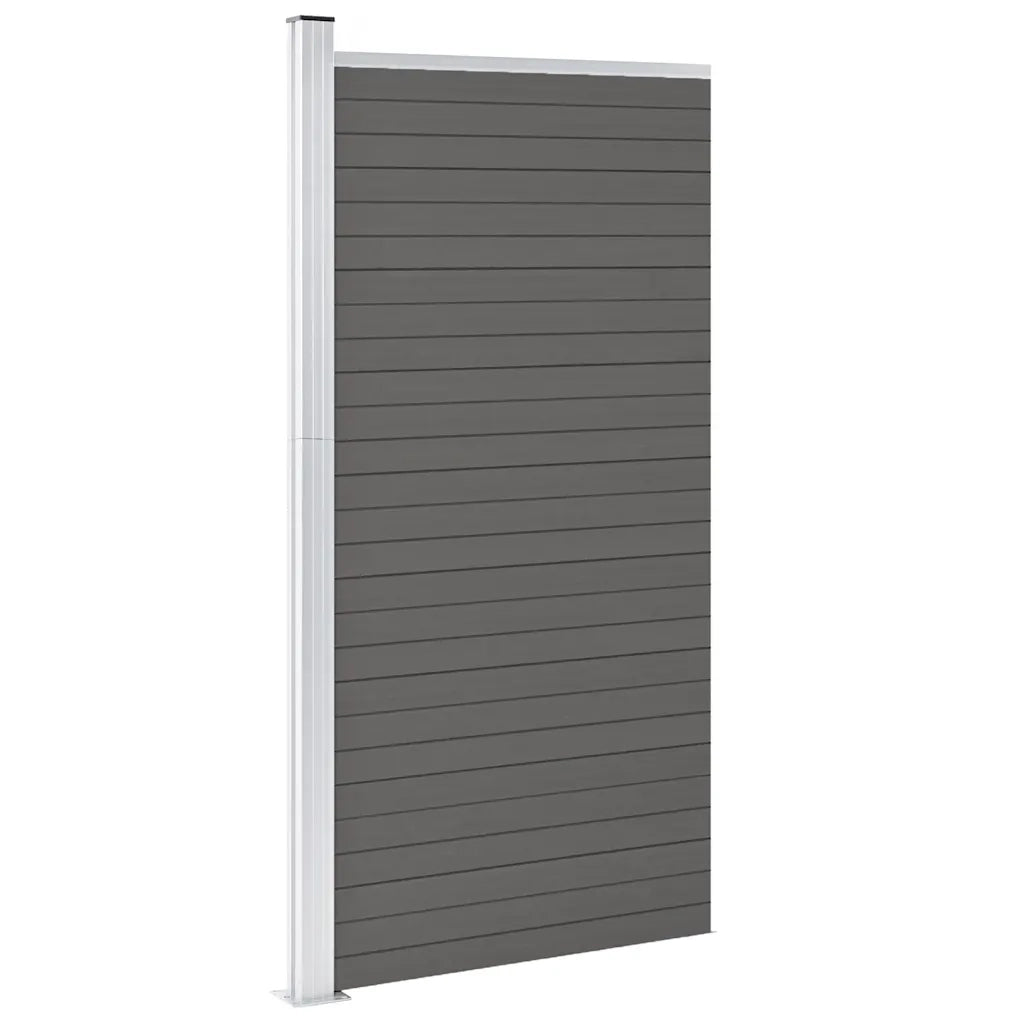Pannello di Recinzione in WPC 95x186 cm Grigio 148978