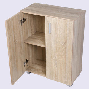 Madia Mobiletto Credenzina Legno 2Ante 2Ripiani Cucina Bagno Ufficio Salvaspazio