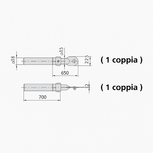 ASTE PER SERRATURA DI SICUREZZA CISA ART.57120 - 57165 - 56162 - 56167