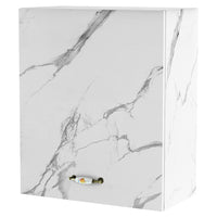 Mobile Cucina Pensile 1 Anta Componibile in Legno Colore Bianco Marmo 60x32 H72cm