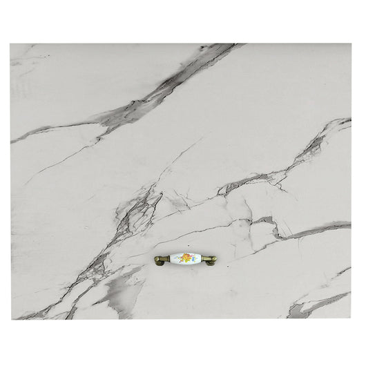 Mobile Cucina Pensile 1 Anta Componibile in Legno Colore Bianco Marmo 60x32 H49cm