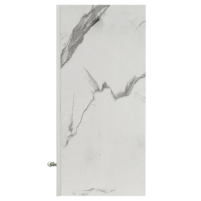 Mobile Cucina Pensile 1 Anta Componibile in Legno Colore Bianco Marmo 40x32 H72cm