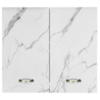 Pensile da Cucina Scolapiatti Sistema Raccogli Gocce Mobile Colore Bianco Marmo 80cm