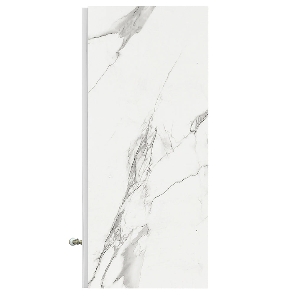 Pensile da Cucina Scolapiatti Sistema Raccogli Gocce Mobile Colore Bianco Marmo 80cm