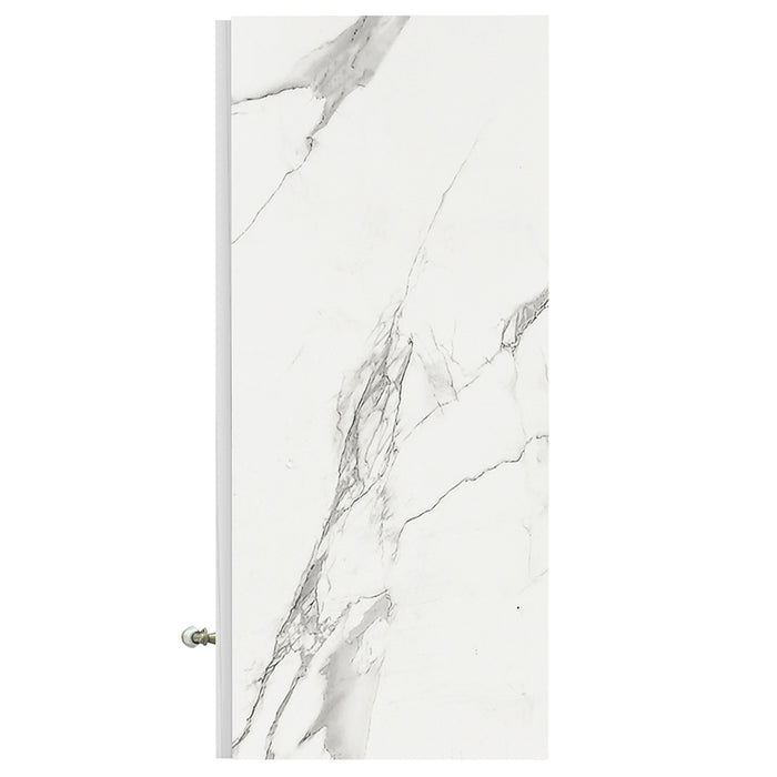 Pensile da Cucina Scolapiatti Sistema Raccogli Gocce Mobile Colore Bianco Marmo 80cm