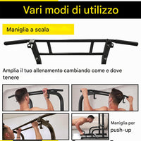 Torre Multifunzione Fitness Regolabile Calisthenics Barra Trazioni Dip Push Up