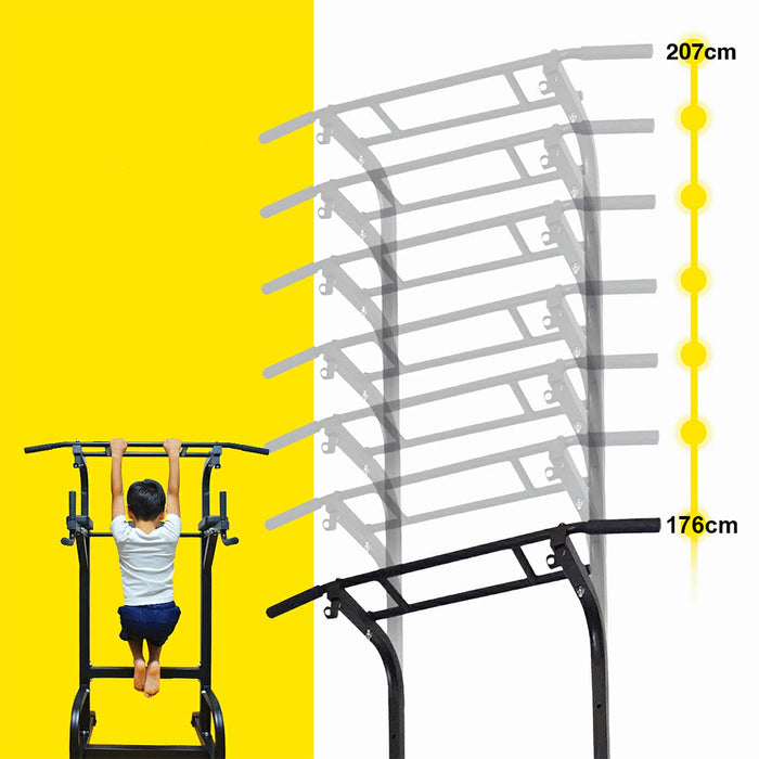 Torre Multifunzione Fitness Regolabile Calisthenics Barra Trazioni Dip Push Up