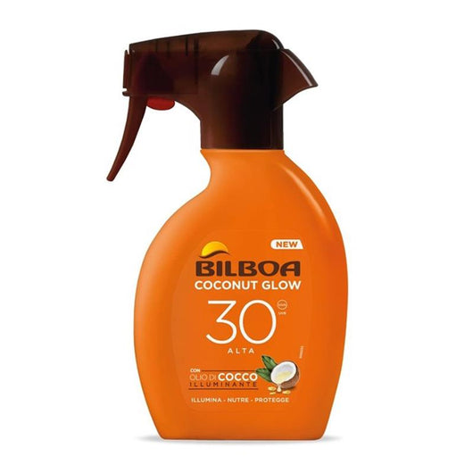 BILBOA PROTEZIONE SOLARE CON OLIO DI COCCO ILLUMINANTE ILLUMINA NUTRE PROTEGGE SPF 30 ALTA 250 ML