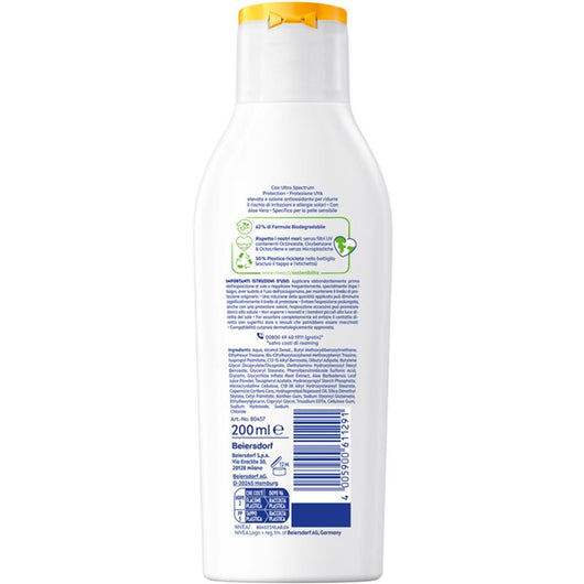 NIVEA SUN PROTEZIONE DA ALLERGIE SOLARI PROTEZIONE IMMEDIATA SENZA PROFUMO E NON UNGE SFP 50+ MOLTO ALTA 200 ML