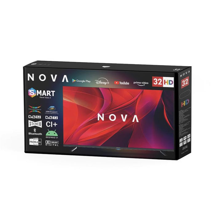 NOVA SMART TV PANEL CLASS A 32" HD CON BLUETOOTH ANDROID 14 USB SUPPORT
