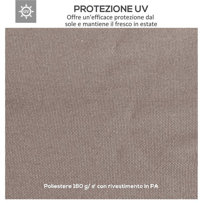 TETTO DI RICAMBIO PER GAZEBO 3X3M IN POLIESTERE CON PRESE D'ARIA E FORI DI DRENAGGIO BEIGE