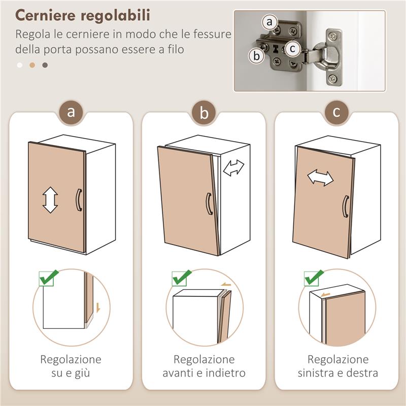 DISPENSA CUCINA CON CASSETTI RIPIANI APERTI E SCAFFALI REGOLABILI IN LEGNO 100X40X180 CM BIANCO
