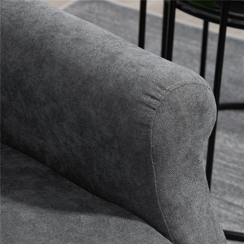 POLTRONA RECLINABILE ALZAPERSONA CON TELECOMANDO IN TESSUTO EFFETTO LINO 74X94X111 CM GRIGIO SCURO