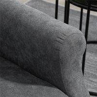 POLTRONA RECLINABILE ALZAPERSONA CON TELECOMANDO IN TESSUTO EFFETTO LINO 74X94X111 CM GRIGIO SCURO