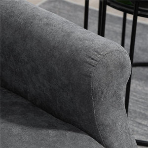 POLTRONA RECLINABILE ALZAPERSONA CON TELECOMANDO IN TESSUTO EFFETTO LINO 74X94X111 CM GRIGIO SCURO