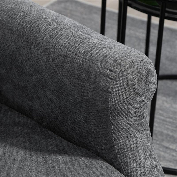 POLTRONA RECLINABILE ALZAPERSONA CON TELECOMANDO IN TESSUTO EFFETTO LINO 74X94X111 CM GRIGIO SCURO