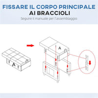 POLTRONA LETTO SINGOLO RECLINABILE SU 3 LIVELLI CON CUSCINO EXTRA 69X82X85 CM BLU