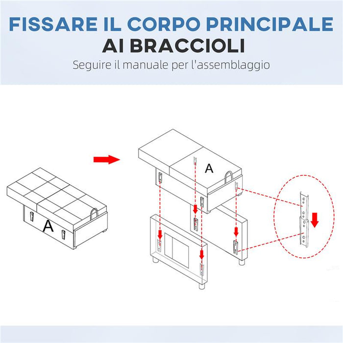 POLTRONA LETTO SINGOLO RECLINABILE SU 3 LIVELLI CON CUSCINO EXTRA 69X82X85 CM BLU