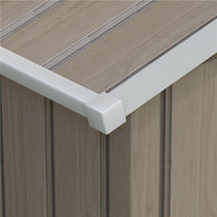 CASETTA DA GIARDINO IN METALLO CON PRESE D'ARIA E DOPPIA PORTA SCORREVOLE 2.1X1.3M MARRONE CHIARO