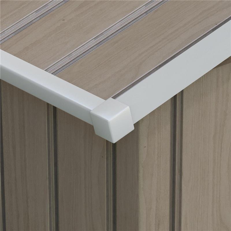 CASETTA DA GIARDINO IN METALLO CON PRESE D'ARIA E DOPPIA PORTA SCORREVOLE 2.1X1.3M MARRONE CHIARO