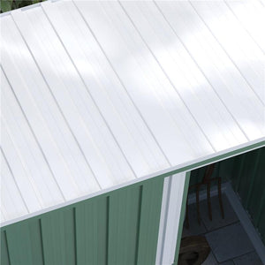 CAPANNO ATTREZZI CON TETTO INCLINATO E PORTA SCORREVOLE IN ACCIAIO ZINCATO 163X89X182 CM VERDE