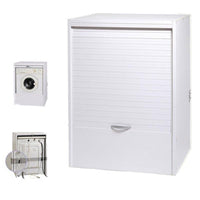 MOBILE COPRILAVATRICE CON SERRANDA SCORREVOLE IN RERSINA  67 X 59 X 91 BIANCO