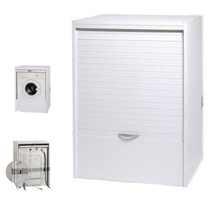 MOBILE COPRILAVATRICE CON SERRANDA SCORREVOLE IN RERSINA  67 X 59 X 91 BIANCO