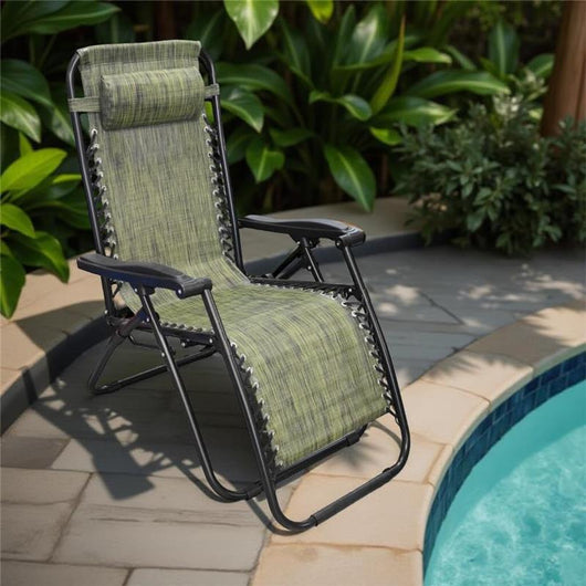 MA MAISON SDRAIO GRAVITÀ ZERO COLORE VERDE 65X95X112 CM PORTATA MASSIMA 120 KG RECLINABILE E RICHIUDIBILE