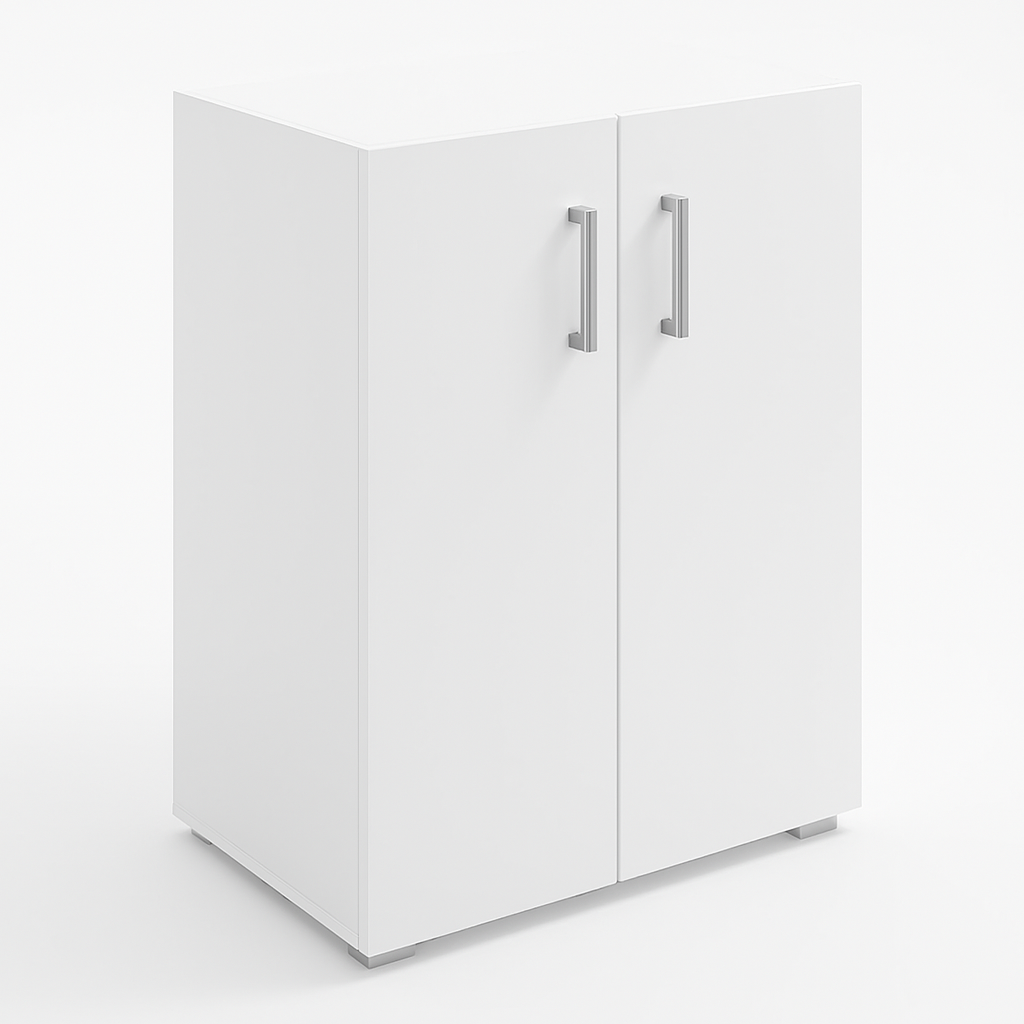 Madia Mobiletto Credenzina Legno 2Ante 2Ripiani Cucina Bagno Ufficio Salvaspazio