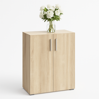 Madia Mobiletto Credenzina Legno 2Ante 2Ripiani Cucina Bagno Ufficio Salvaspazio