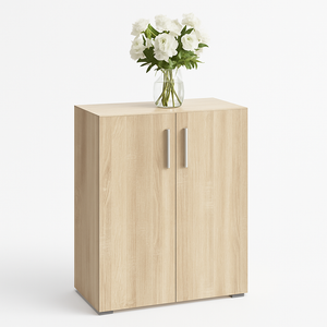 Madia Mobiletto Credenzina Legno 2Ante 2Ripiani Cucina Bagno Ufficio Salvaspazio