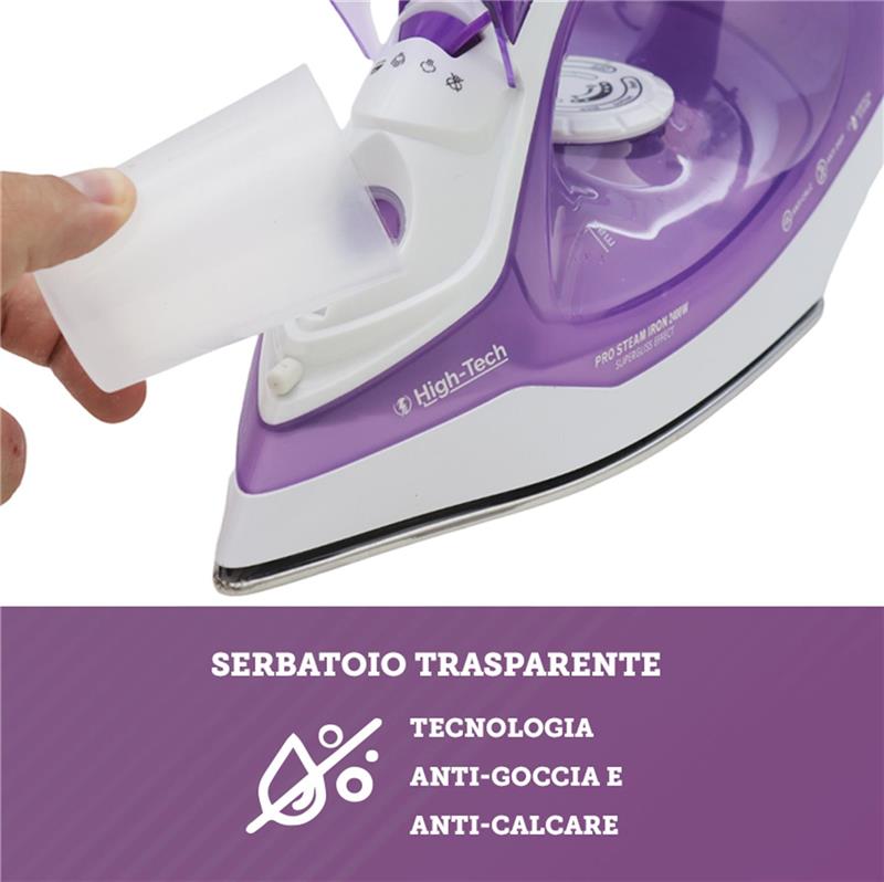 HIGH- TECH FERRO DA STIRO  CON PIASTRA IN ACCIAIO 2000 W