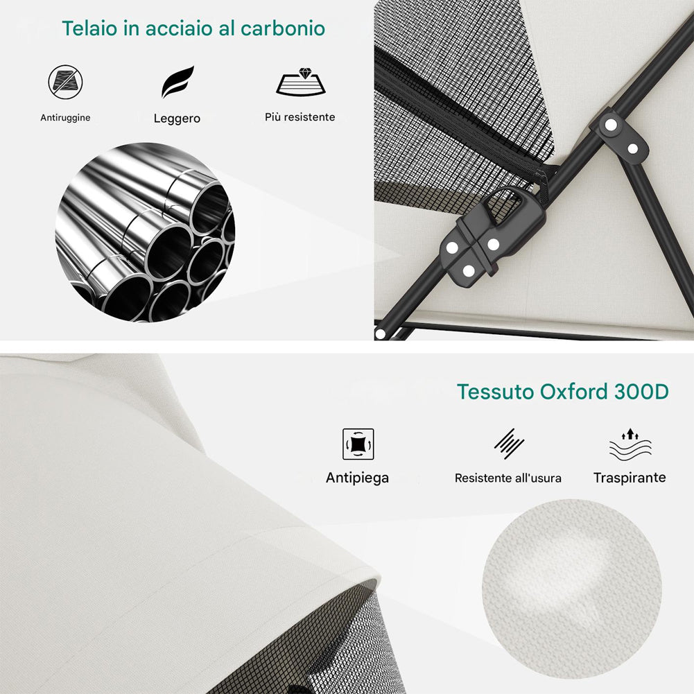 Passeggino per Cani e Gatti Carrozzina Animali Domestici Pieghevole Grigio 15kg