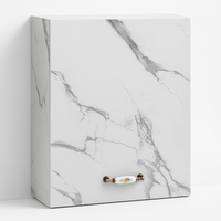 Mobile Cucina Pensile 1 Anta Componibile in Legno Colore Bianco Marmo 60x32 H72cm